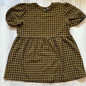 NWOT Women’s Wild Fable Brown Black XXL Gingham Dress